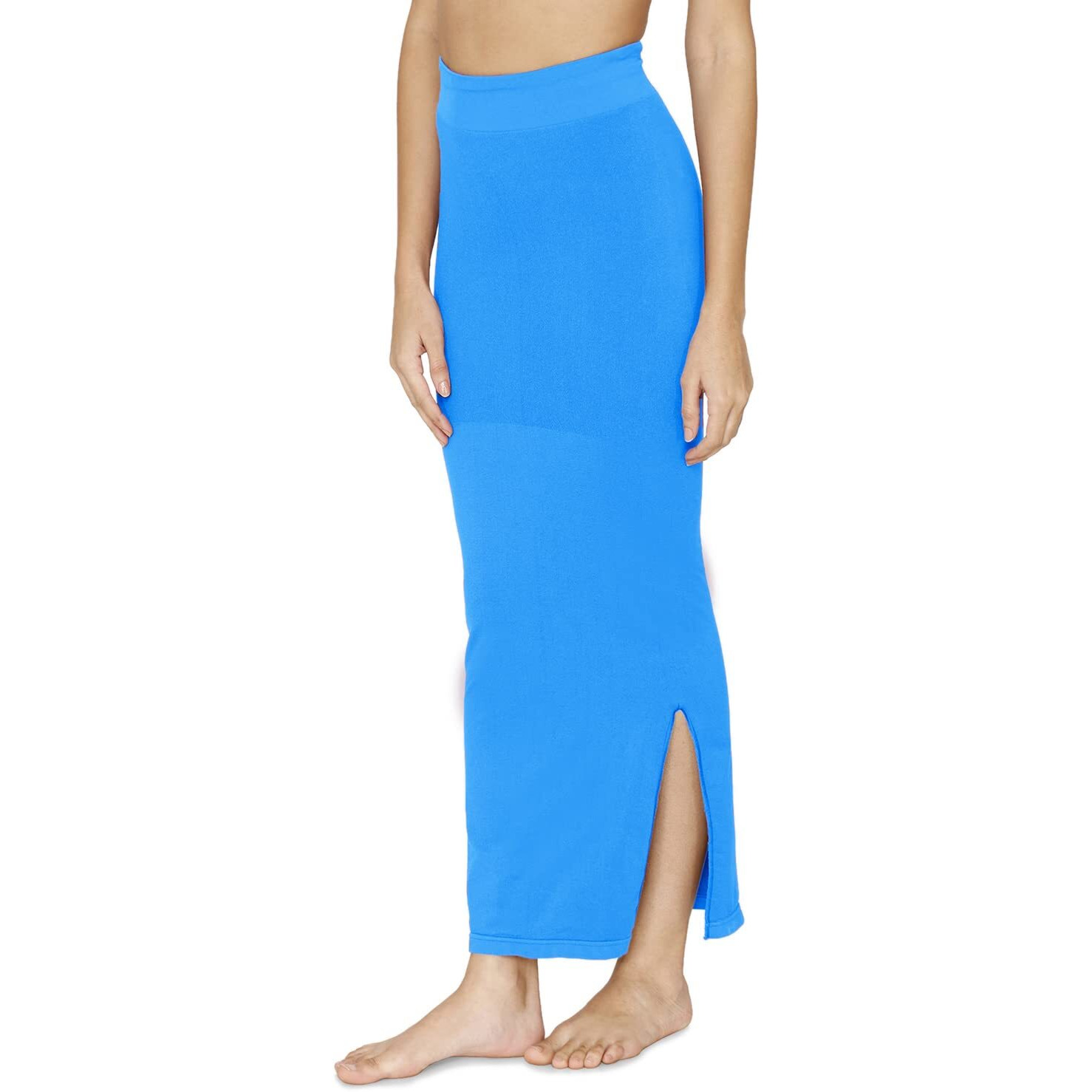 Zivame All Day Seamless Mermaid Saree Shapewear With Removable Drawcord For Women - Blue1