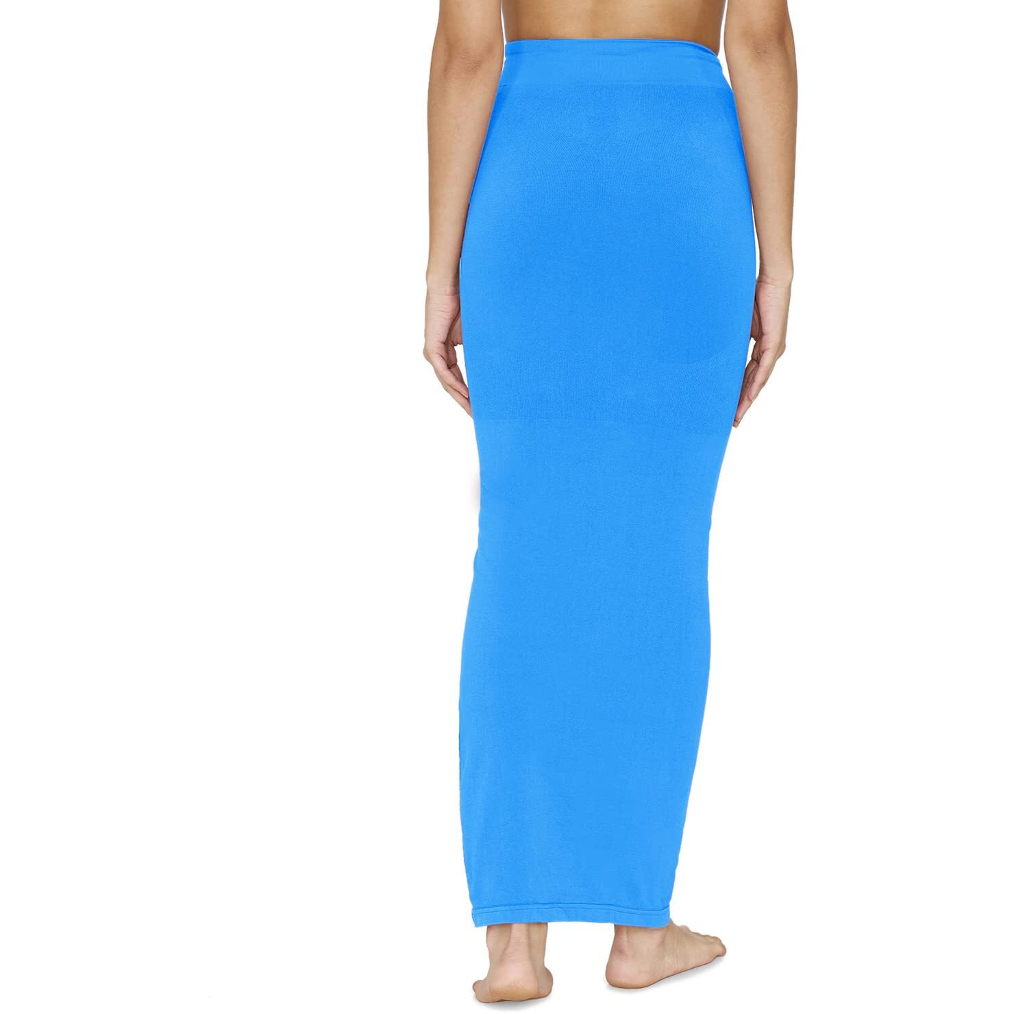 Zivame All Day Seamless Mermaid Saree Shapewear With Removable Drawcord For Women - Blue1