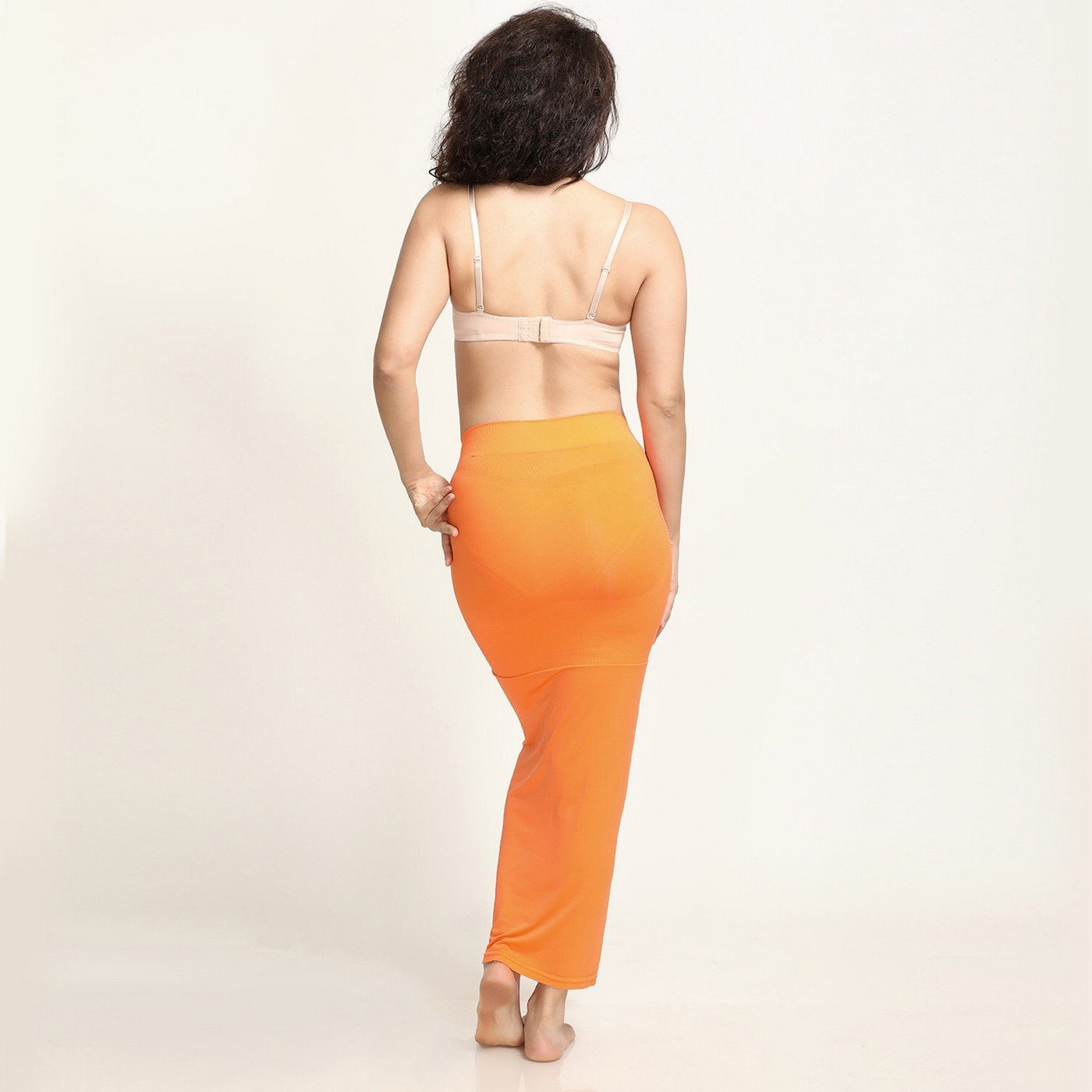 Zivame All Day Flared Mermaid Saree Shapewear |Shaping Petticoat- Orange