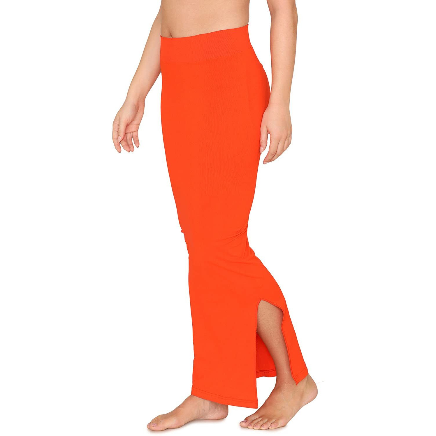 Zivame High Compression Slit Mermaid Saree Shapewear - Orange