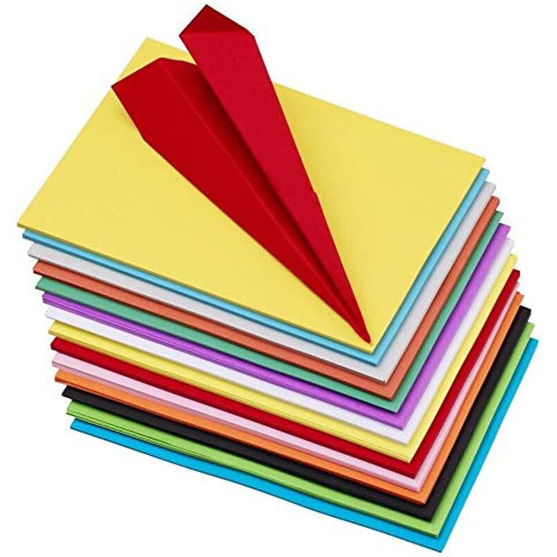 OFIXO 100 Pieces Colour Sheets Copy Printing Papers/Art and Craft Paper A4 Sheets Double Sided Coloured Origami Folding DIY Craft Smooth Finish Home, School, Office Stationery (10 Sheets each color)