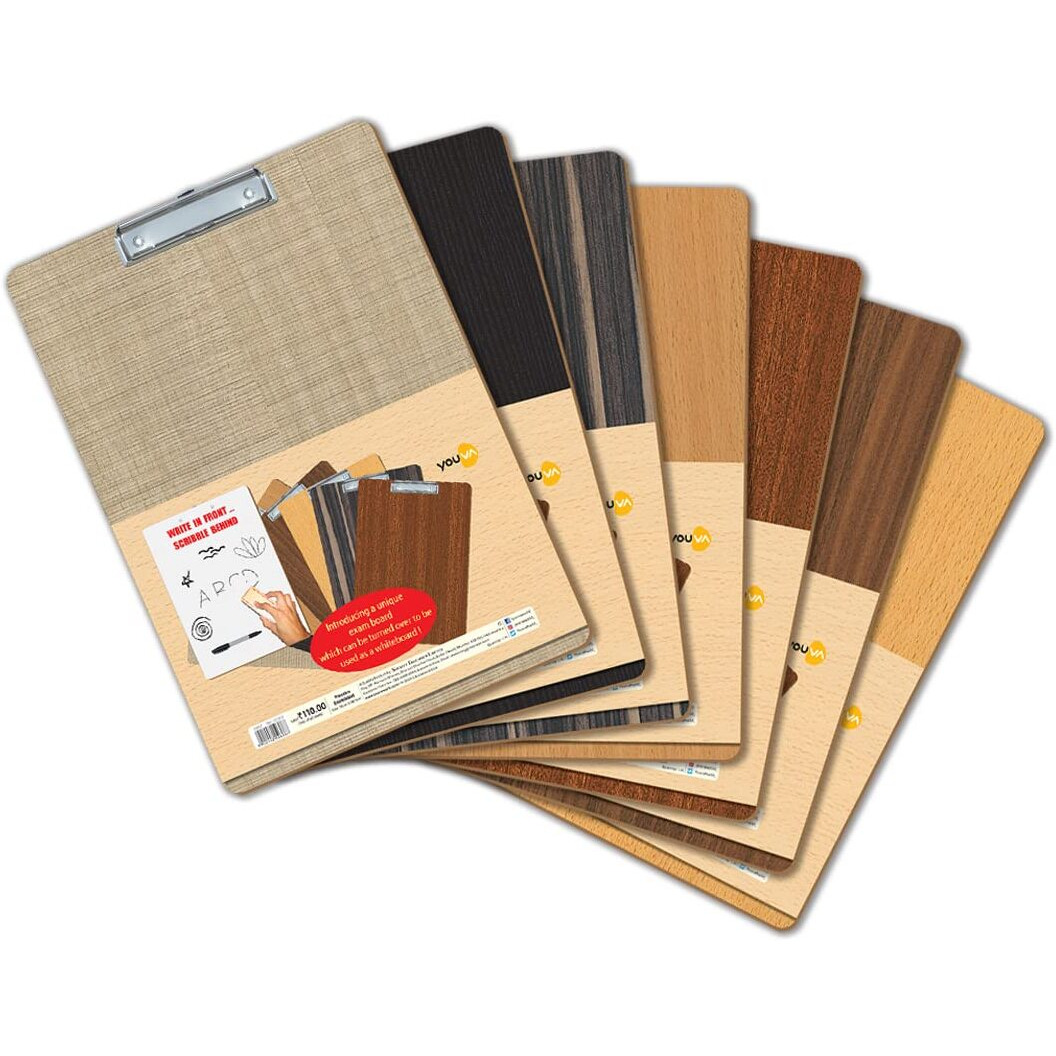 Navneet Youva | Wooden Exam Board for Students and Artists | Size - 24 cm x 34.5 cm | Pack of 1