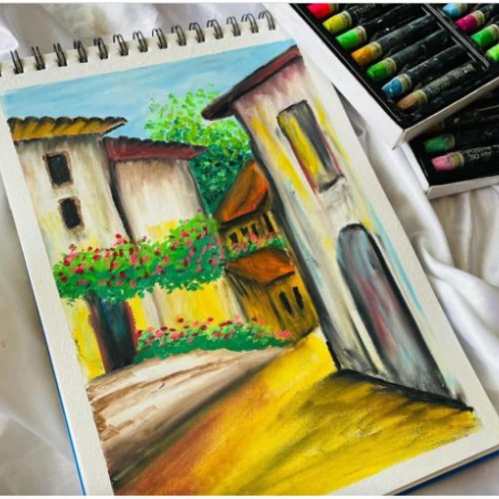 BRUSTRO Artists Oil Pastels | 48 Shades | Smooth, Multicolor, Intermixing, Bright and Intense Colours | Ideal for Students, Professionals, Non-Toxic, School.