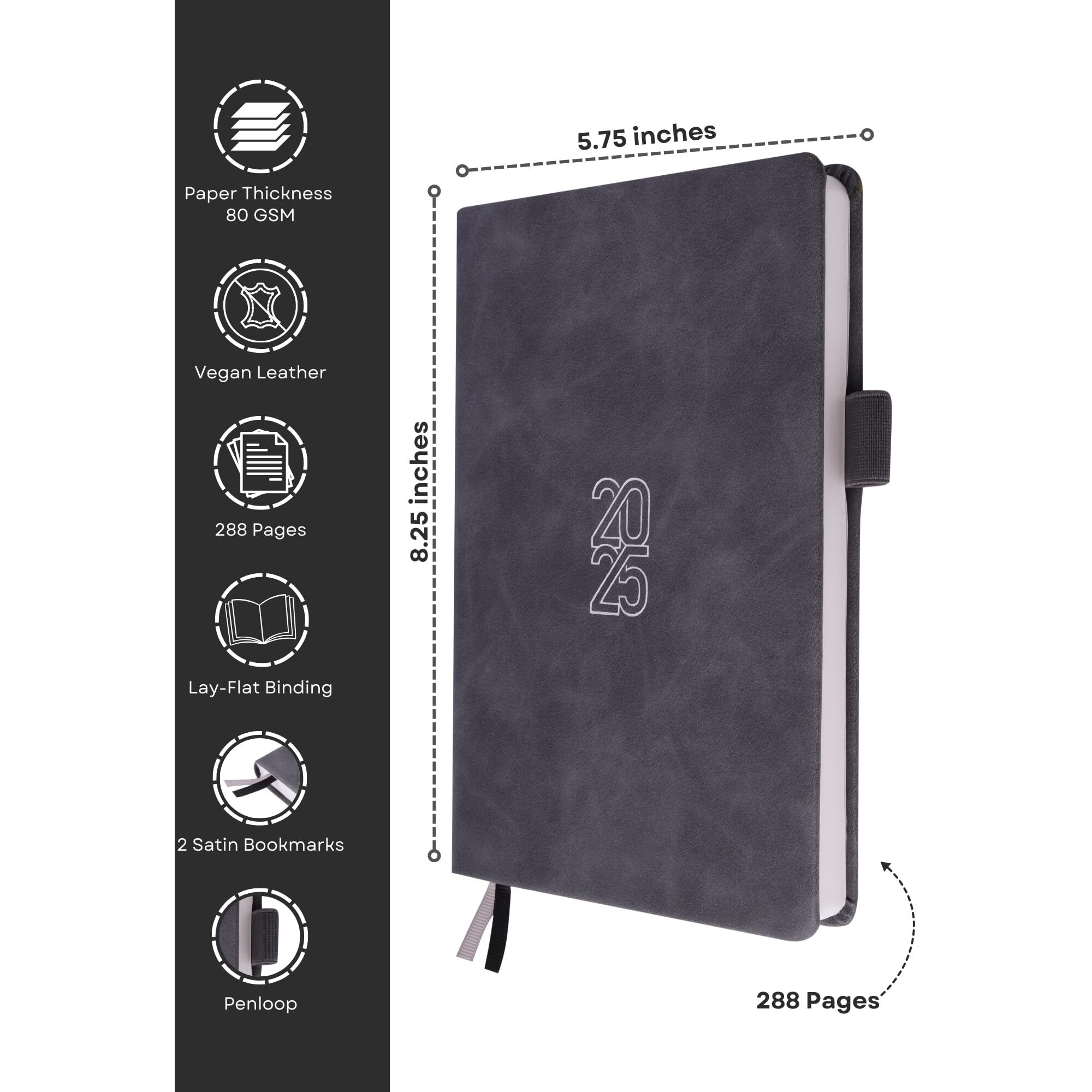 DOODLE | 2025 A5 Productivity Planner Kit | Undated | Hard Bound |288 Pages |12 Monthly Planners + Pocket Meal Planner + 200+ Stickers + Motivational Quote Cards + Tear Away Bookmarks l Activity Tracker l Monthly Review Pages l to do Lists [2025]