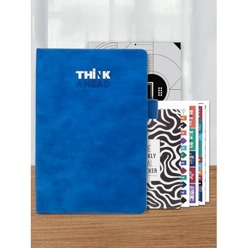 DOODLE A5 Productivity Planner Kit Undated Hard Bound|288 Pages|12 Monthly+Pocket Meal Planner+Stickers+Motivational Quote Cards+Tear Away Bookmarks|Activity Pages, Notes Pages [Kit Future Thinker]