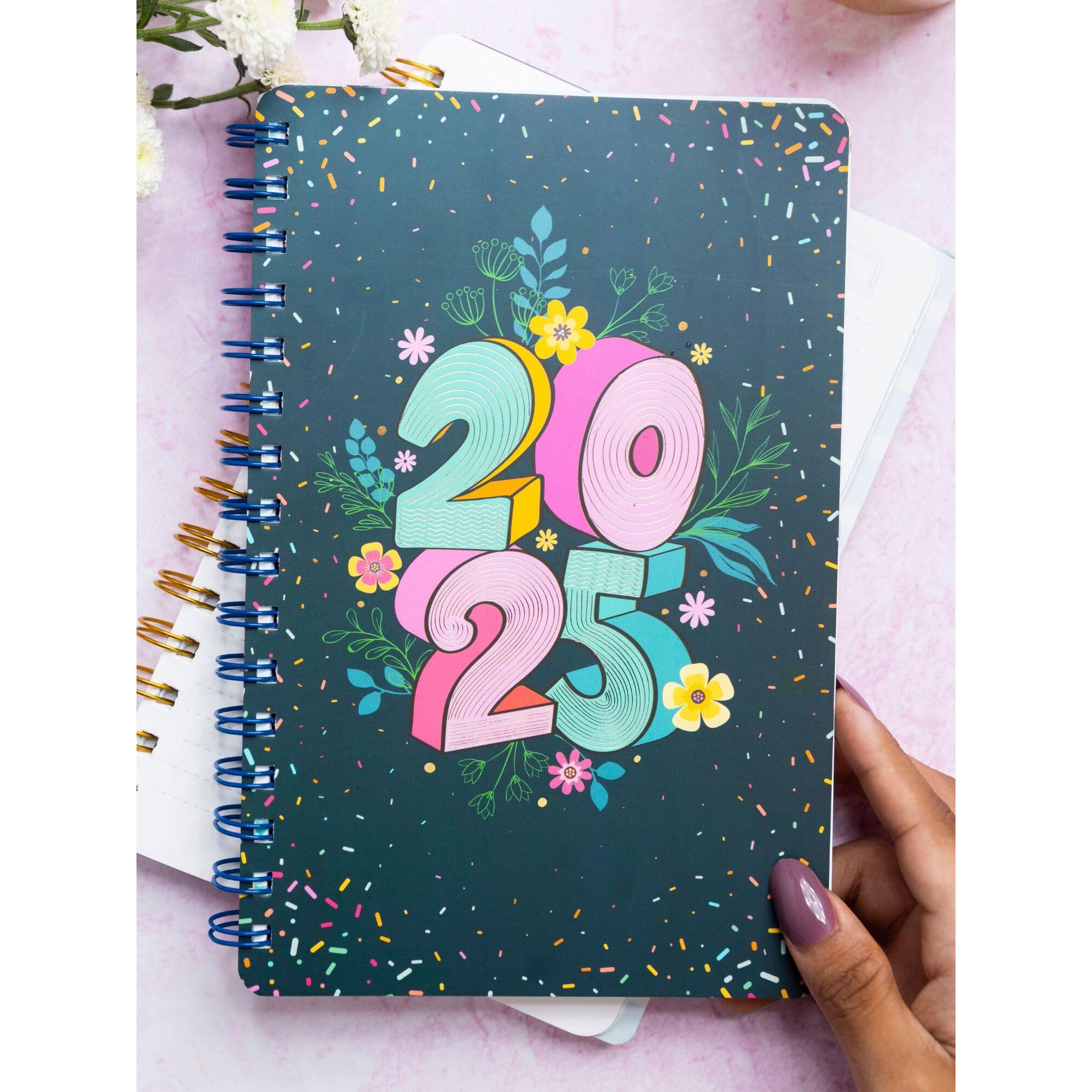 Doodle Wiro Hard Bound A5 Planner with 100+ Stickers | Undated Yearly, Monthly, Daily Planner with 16 Theme Based Activity Pages |16 Tear Away Note Cards & Quote Cards I To Do List | 216 Ruled Pages I 80 GSM (Future Ready)
