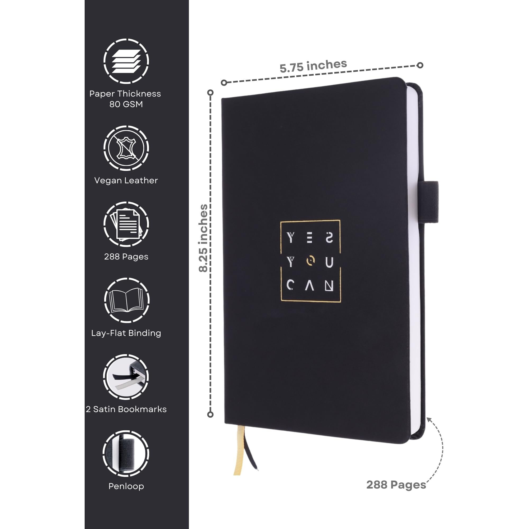 DOODLE A5 Productivity Planner Kit Undated Hard Bound|288 Pages|12 Monthly+Pocket Meal Planner+200+ Stickers+Motivational Quote Cards+Tear Away Bookmarks|Activity Pages, Notes Pages [Victory Planner]