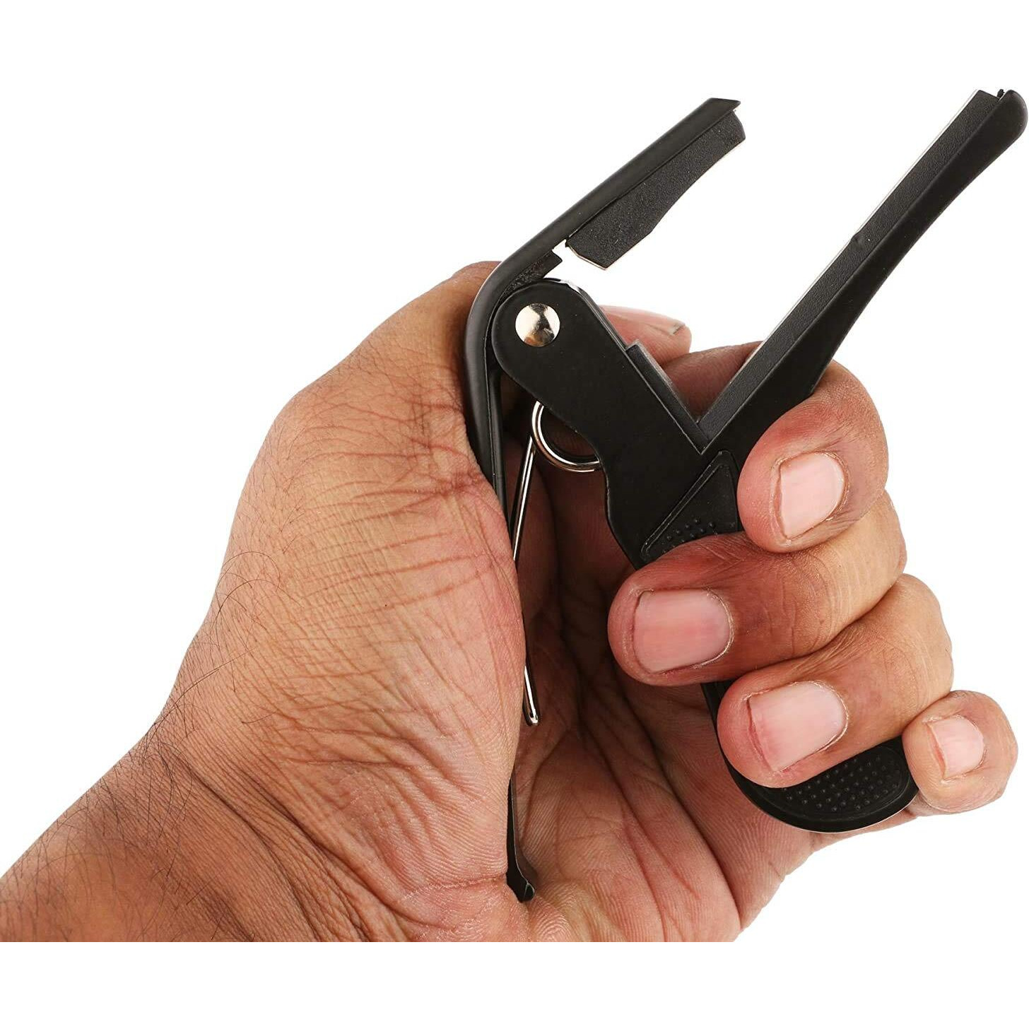 Jurez JRZ250 One Handed Trigger Guitar Metal Capo Quick Change for Ukulele, Electric and Acoustic Guitars, Grey