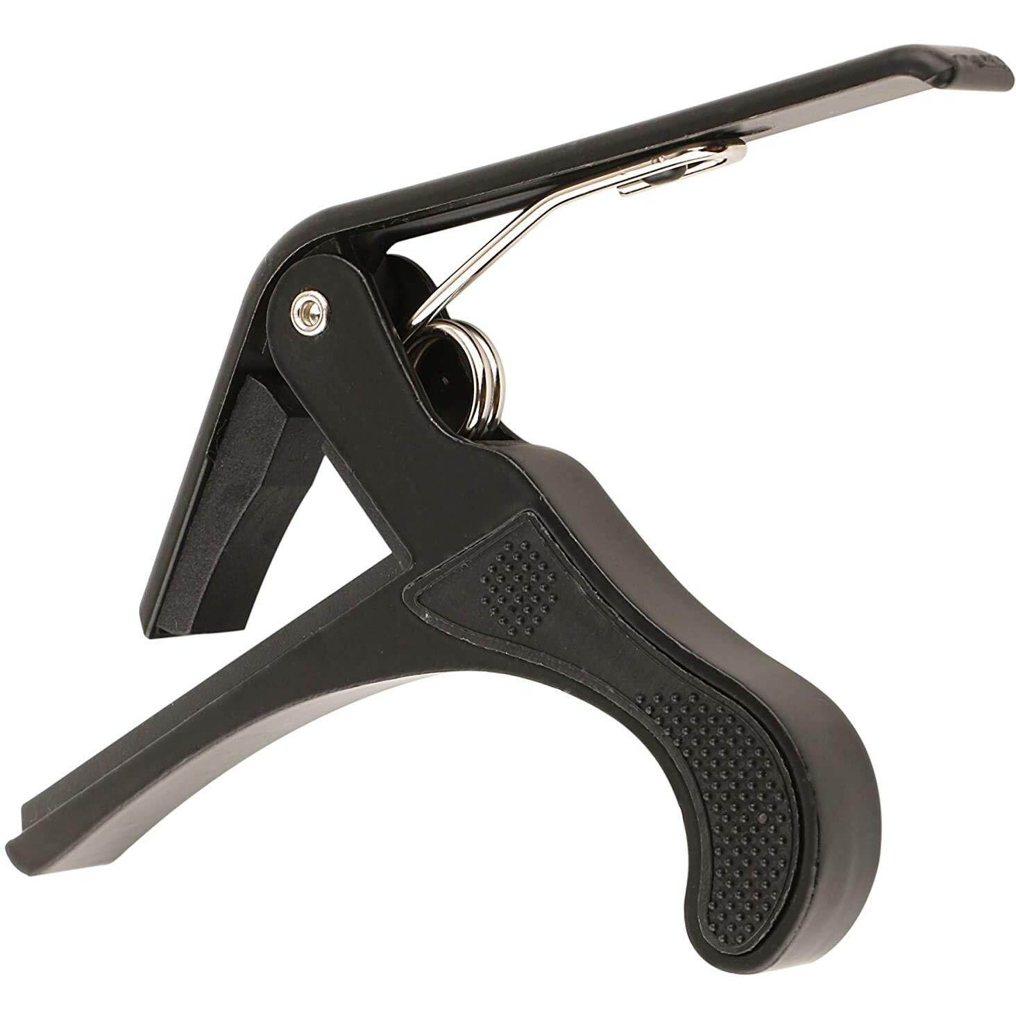 Jurez JRZ250 One Handed Trigger Guitar Metal Capo Quick Change for Ukulele, Electric and Acoustic Guitars, Grey