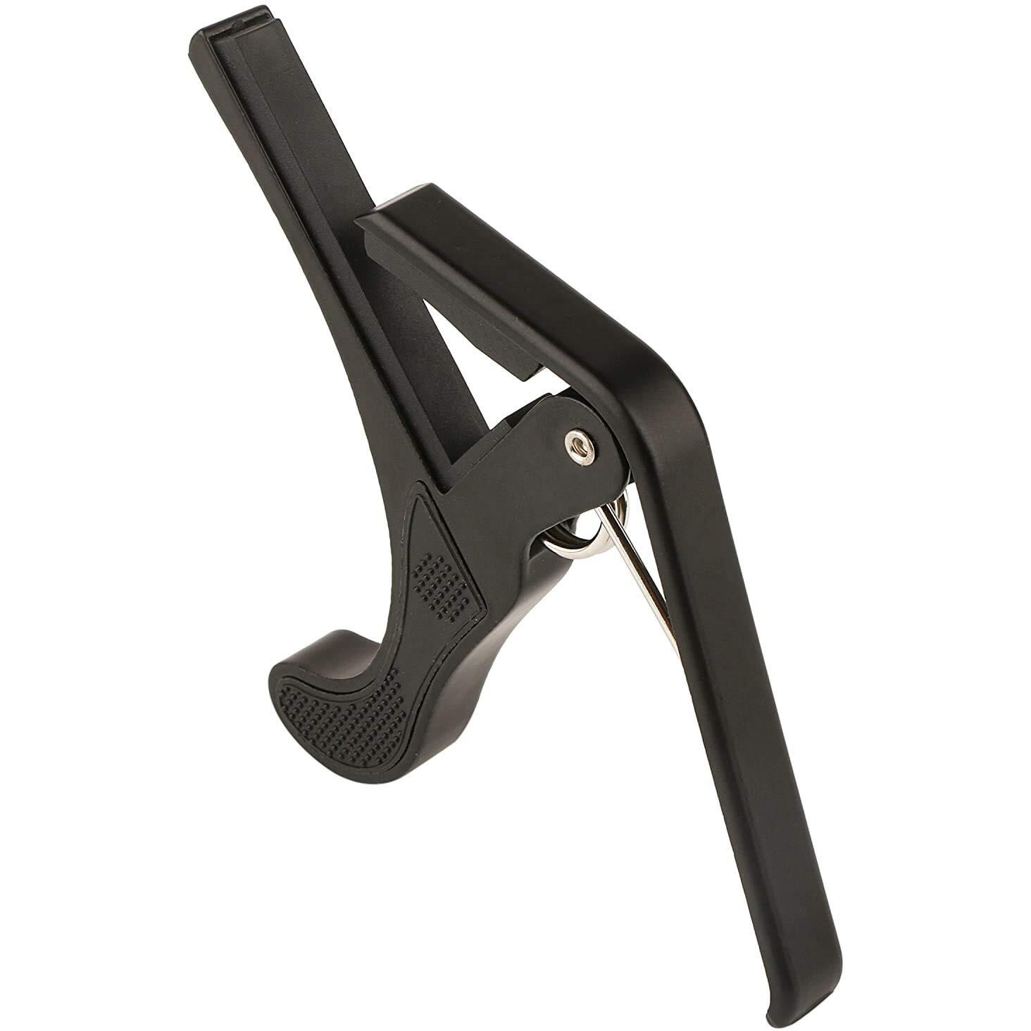Jurez JRZ250 One Handed Trigger Guitar Metal Capo Quick Change for Ukulele, Electric and Acoustic Guitars, Grey