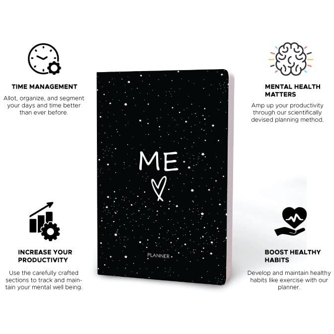 FACTOR NOTES Undated Planner 12 Months Ultimate organizer | Monthly & Weekly Layouts | Schedule Appointments | Weekly Habit Trackers | Goal Setting | Free Stickers (ME)