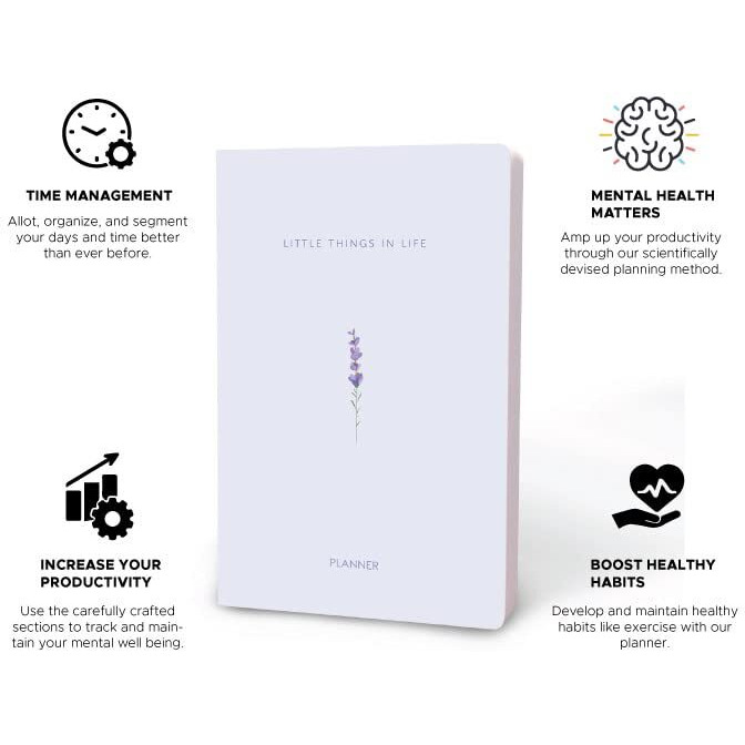 FACTOR NOTES Undated Planner 12 Months Ultimate organizer | Monthly & Weekly Layouts | Schedule Appointments | Weekly Habit Trackers | Goal Setting | Free Stickers (Little things)