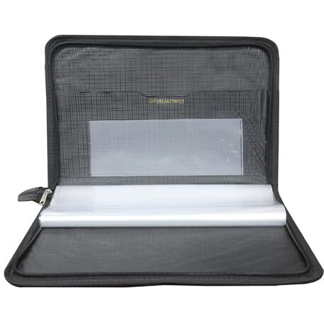 ECLET Leather Multipurpose Professional File Folders for Certificates, Documents Holder, Document Bag, Portfolio, Executive File Legal Size Documents Holder with 20 Sleeves