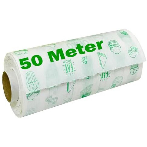 OFIXO 50 Meters Premium Non-Stick Butter Wrapping Paper Food Wrapping Paper Roll. Re-heatable Non Stick Paper, Oven Safe Parchment Paper Food Wrapping Paper