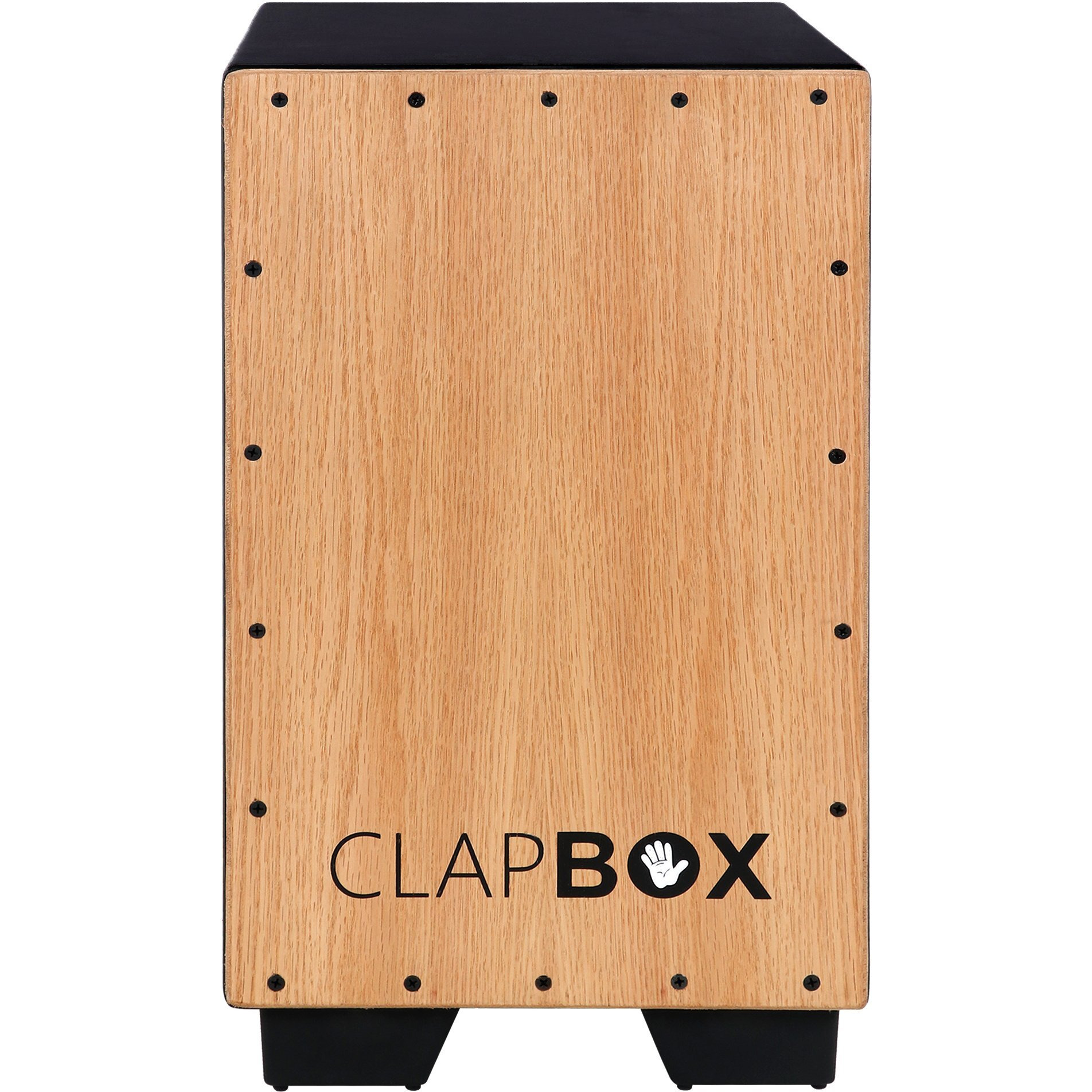 Clapbox Cajon CB11 -Black, Oak (H50 W30 L30) - 3 Internal Snares