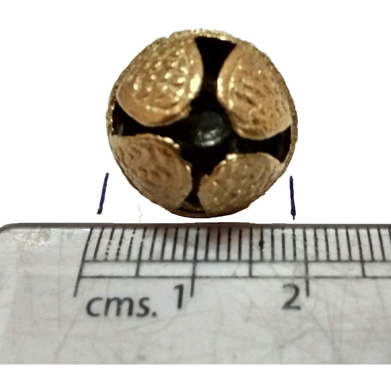 UAPAN Brass Ghungroo Ankle Bells Loose Beads (100 Nos Big)