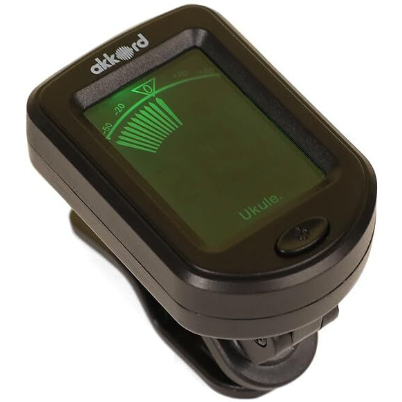 Akkord AKD TNR-01 Chromatic Tuner suitable for Guitar, Ukulele, Violin (Dual Colour Feedback), Black