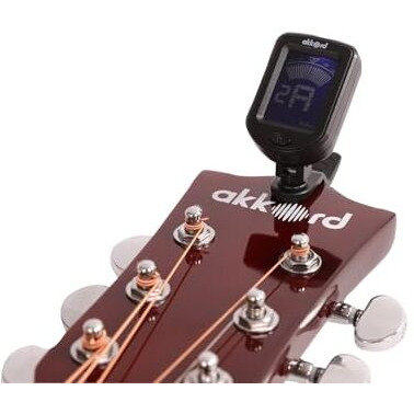 Akkord AKD TNR-01 Chromatic Tuner suitable for Guitar, Ukulele, Violin (Dual Colour Feedback), Black