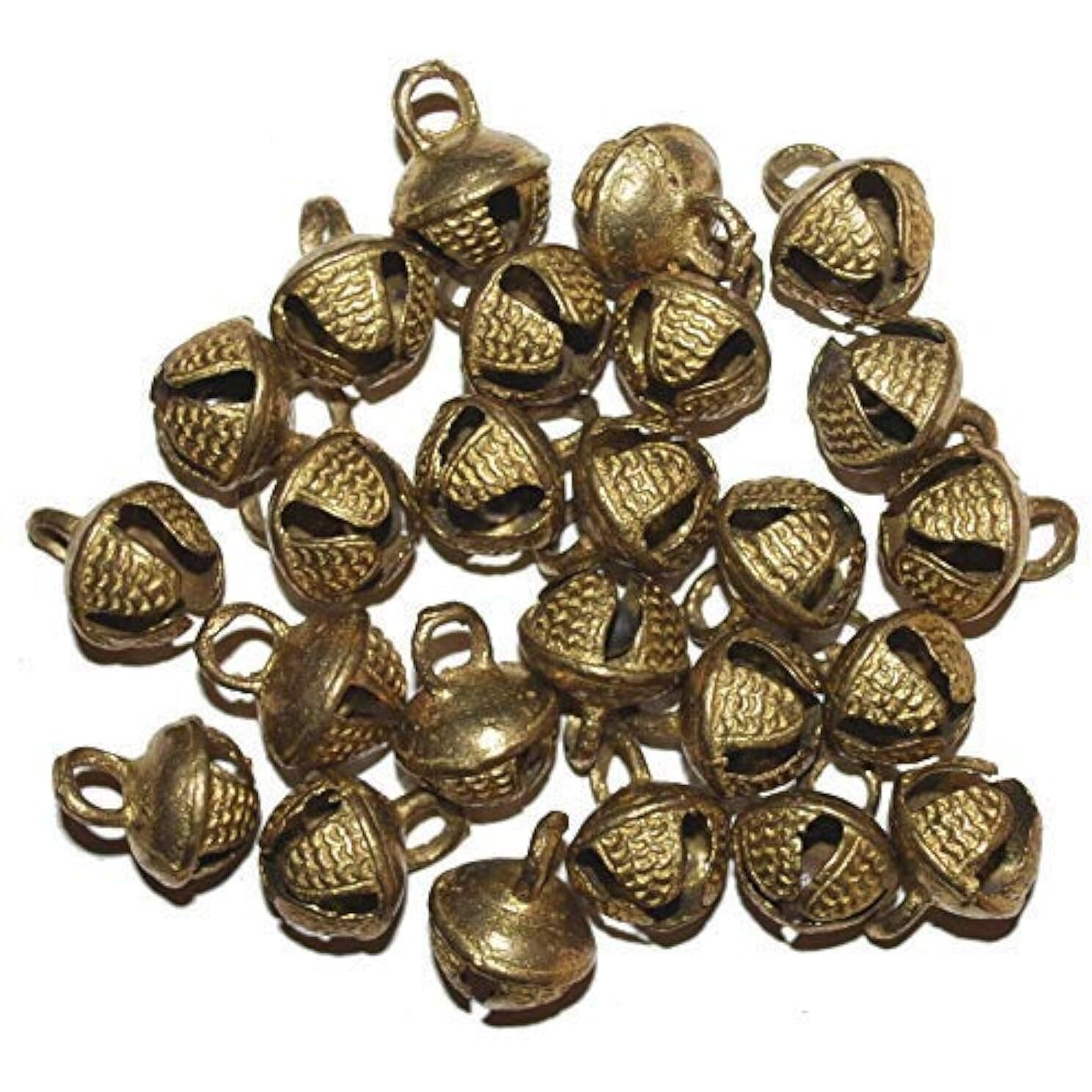 UAPAN Brass Ghungroo Ankle Bells loose beads (50 Nos)