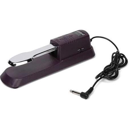 Akkord AKD SP-01 Sustain Pedal for Digital Piano, Electronic Keyboard, MIDI Synthesizer with Polarity Switch and Anti-Slip Pad- Purple