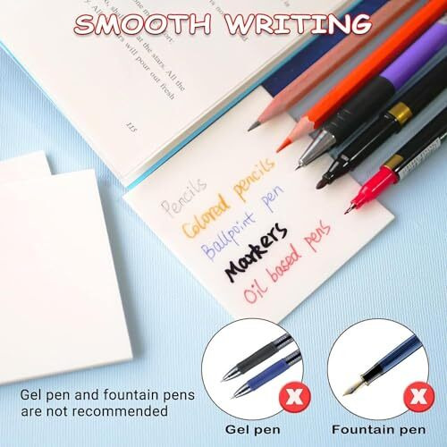 OFIXO Transparent (100 Pcs White Color 3x3 Inch) Self-Adhesive Sticky Notes, OFIXO Clear See Through Post for Planner Office School College Teacher Student Supplies