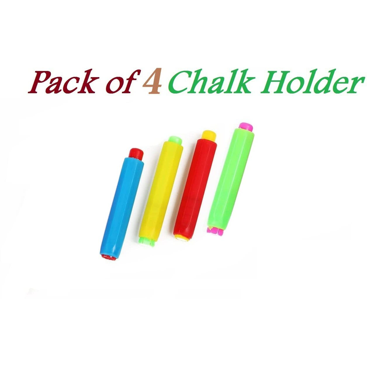 Eduway Multicolor Chalk Holder For Teacher | Kids |Adults & Office Use (Pack of 4)(Multicolor)