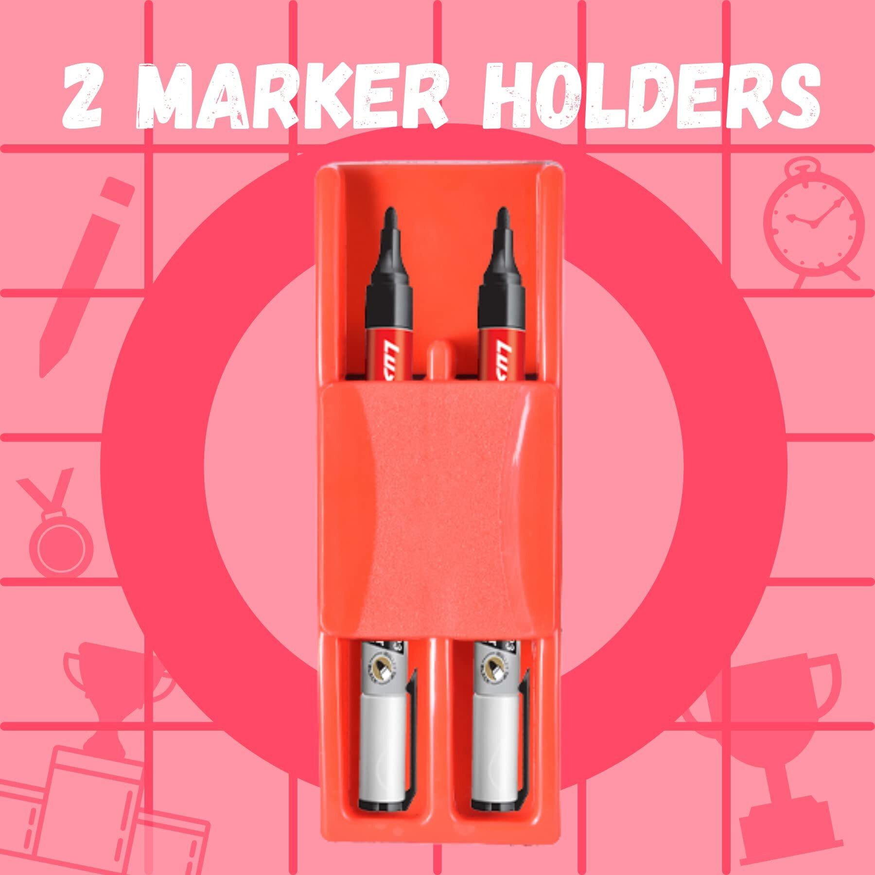 Eduway Combination Board Kit (50 Push Pins, 1 Non-Magnetic Duster, 2 Markers) |Compatible with Combination Non-Magnetic White Board and Pin-up Board| Premium Whiteboard Accessories  (Multicolor)