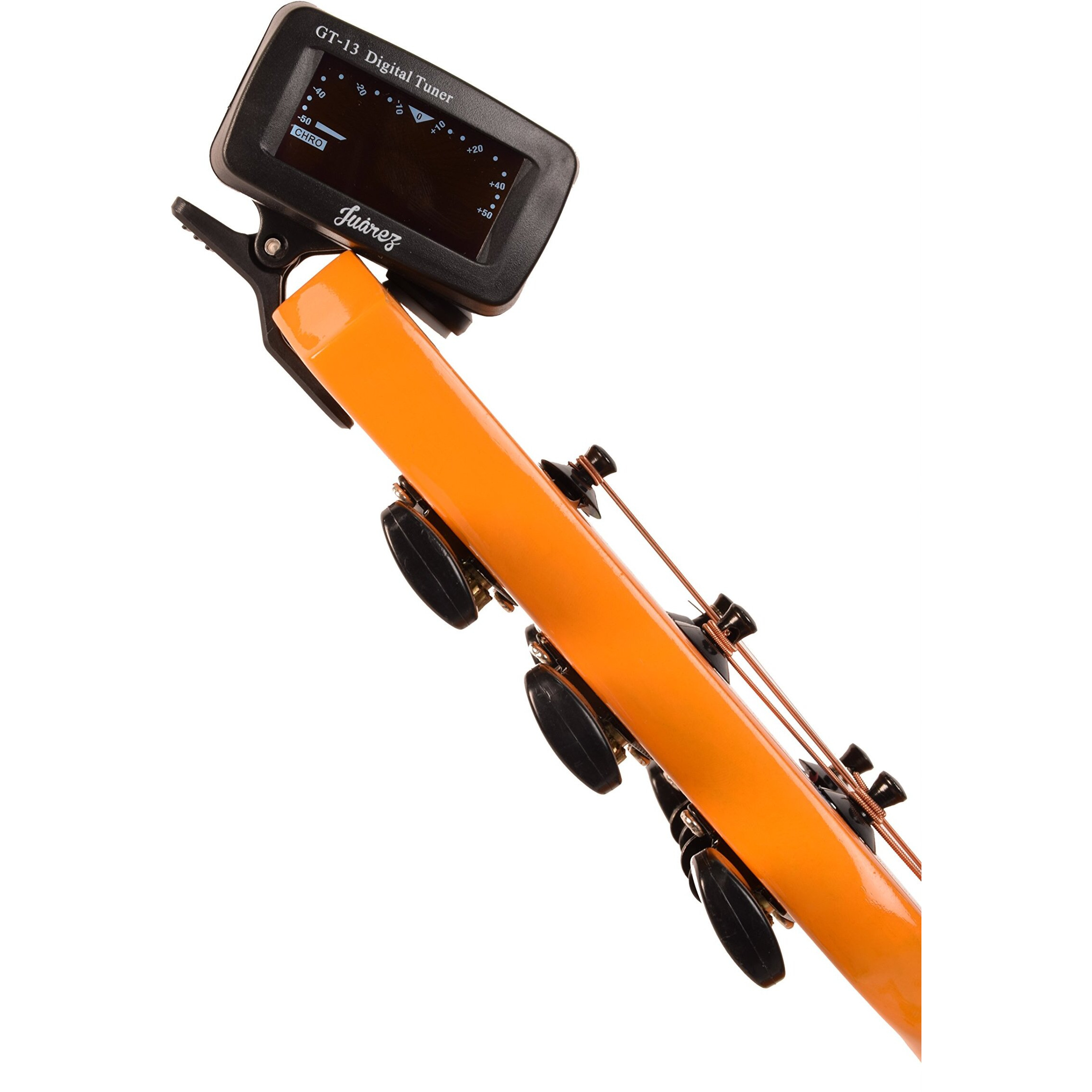 Jurez GT-13 Digital LCD Guitar Bass Violin Ukulele Clip On Automatic Chromatic Tuner