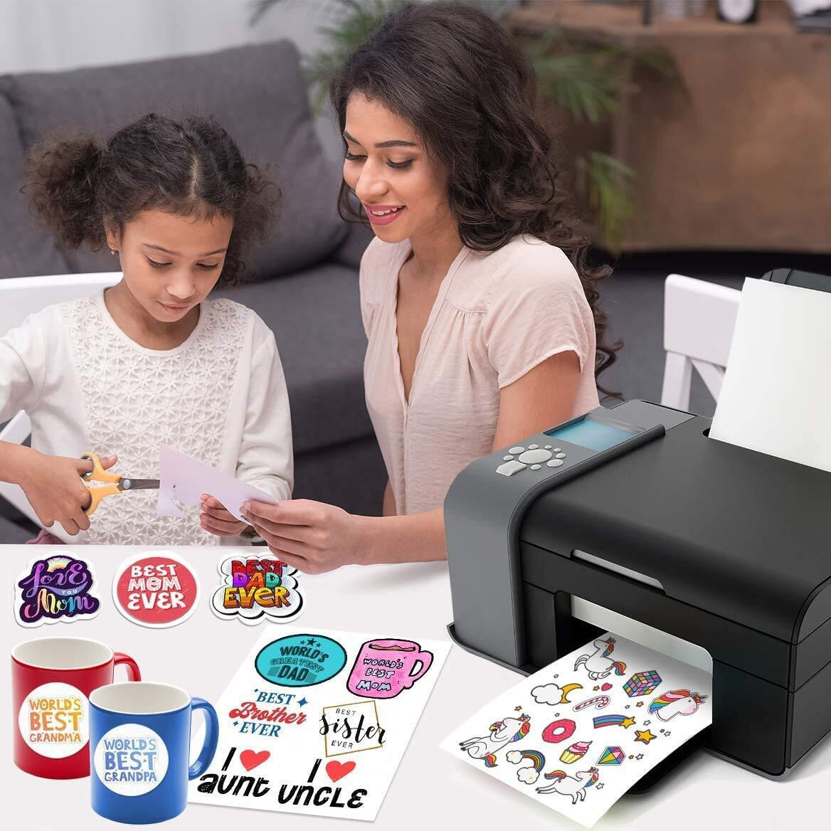 True-Ally Sticker Self-Adhesive Glossy Photo Paper A4 Size 120 Gsm For Inkjet Printer (White) Dries Quickly Diy Sticker Printing Label Art (A4-100 Sheets)