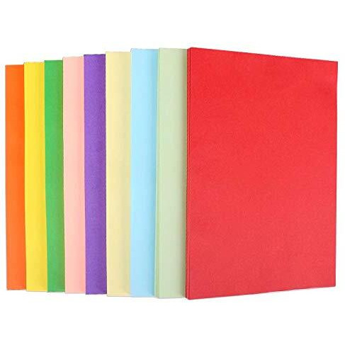 OFIXO 20pc 150Gsm Color Card Printing Papers/Art and Craft paper A4 Sheets Double Sided Colored Origami Folding Wish Paper DIY Craft Smooth Finish Home, School,