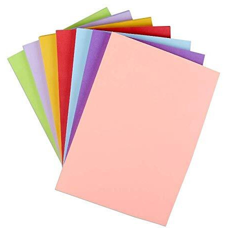 OFIXO 20pc 150Gsm Color Card Printing Papers/Art and Craft paper A4 Sheets Double Sided Colored Origami Folding Wish Paper DIY Craft Smooth Finish Home, School,