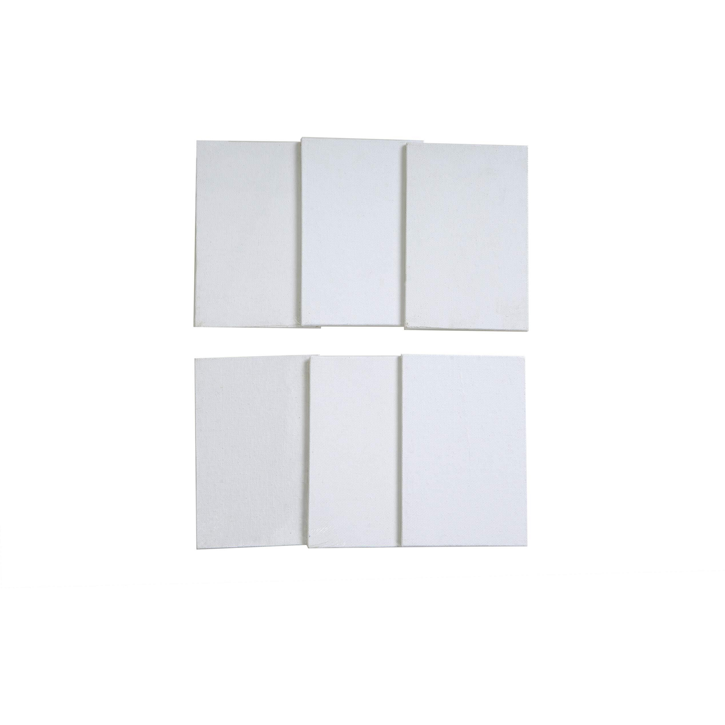 Brustro Artists (4 x 6 Inch) 100% Cotton Canvas Board, Medium Grain, 4 mm Thickness, Pack of 6, Suitable for Oil and Acrylic Paintings