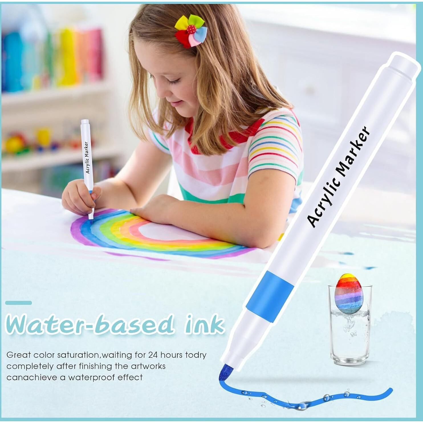 Corslet 73 Pcs Markers for Drawing Art Set 48pcs Alcohol Markers Set 24pcs Acrylic Markers Set Drawing Markers Sketch Pen Set for Kids Marker Colour Set for Drawing Sketching with 200gsm Marker Pad