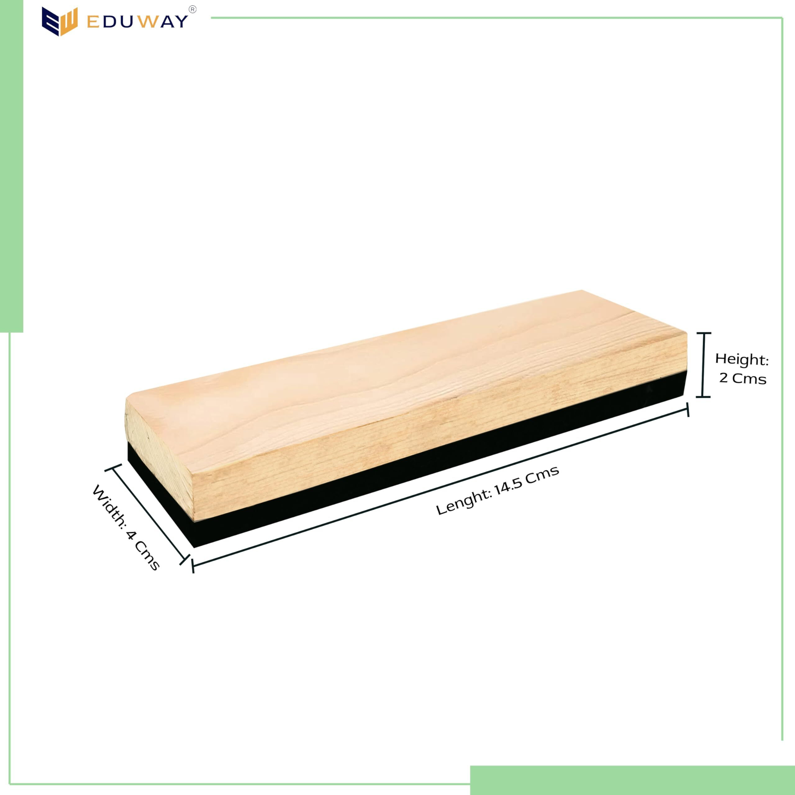 Eduway Premium Non-Magnetic Whiteboard/Chalkboard Wooden Duster Eraser | Perfect Clean for Blackboard & Durable | Ideal for Teacher, Office, School, and Home | Pack of 1