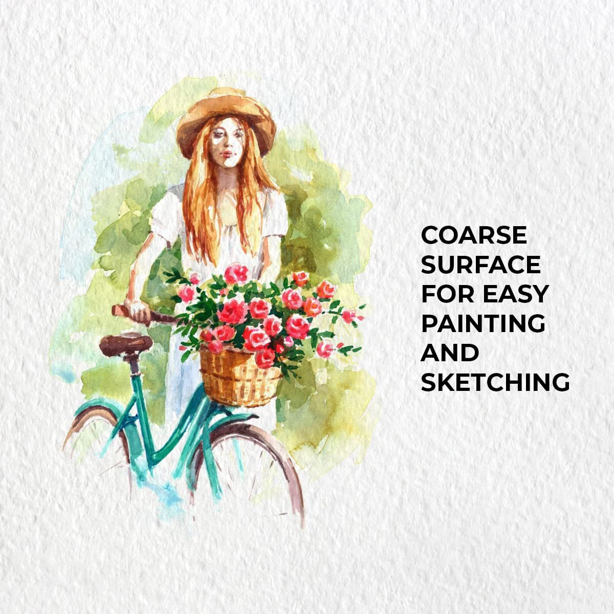 Anupam Glare Watercolour Natural Shade Paper Book - Hardbound - Cold Press Paper - 225 Gsm (Square)