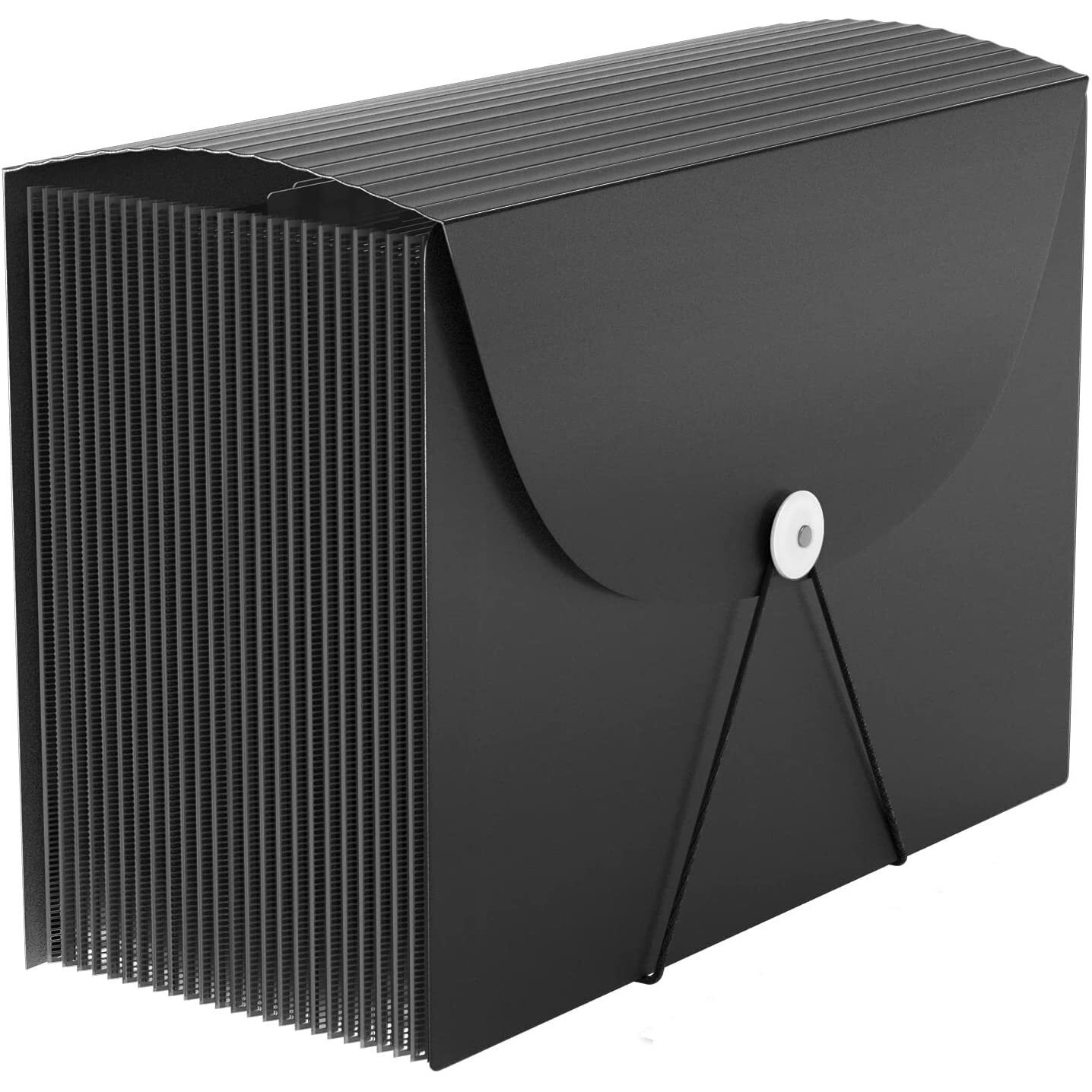 Ofixo 13 Pockets File Organizer, A4/Letter Size Portable Accordion Folder, Expanding File Folder, Document Organizer, Adjustable Buckle Folder With Labels For School, Home & Office - Black