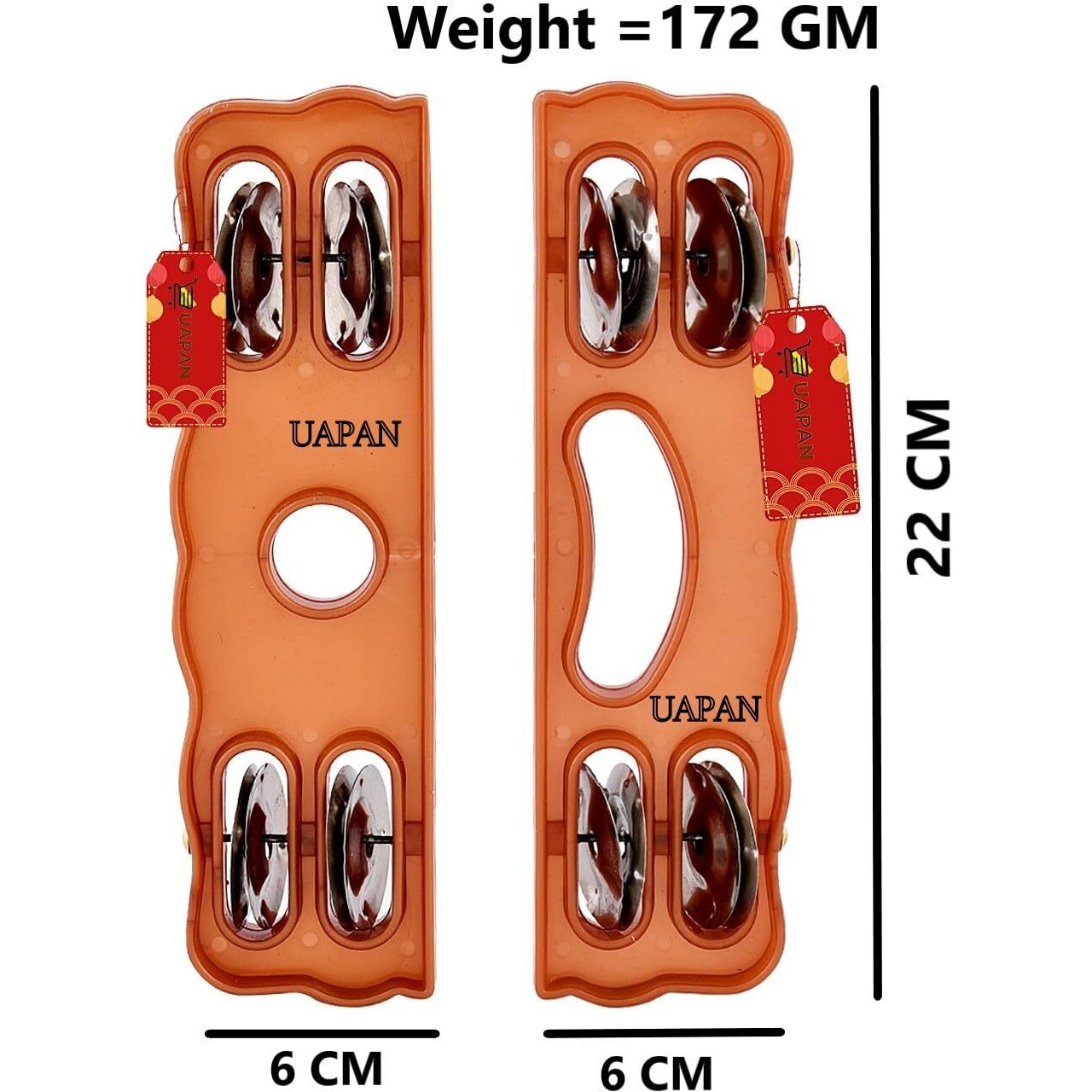 Uapan Plastic Kartal Musical Instrument I Narad Muni Kartal For Kirtan I Bhajan Musical Instrument I Pair Of 1