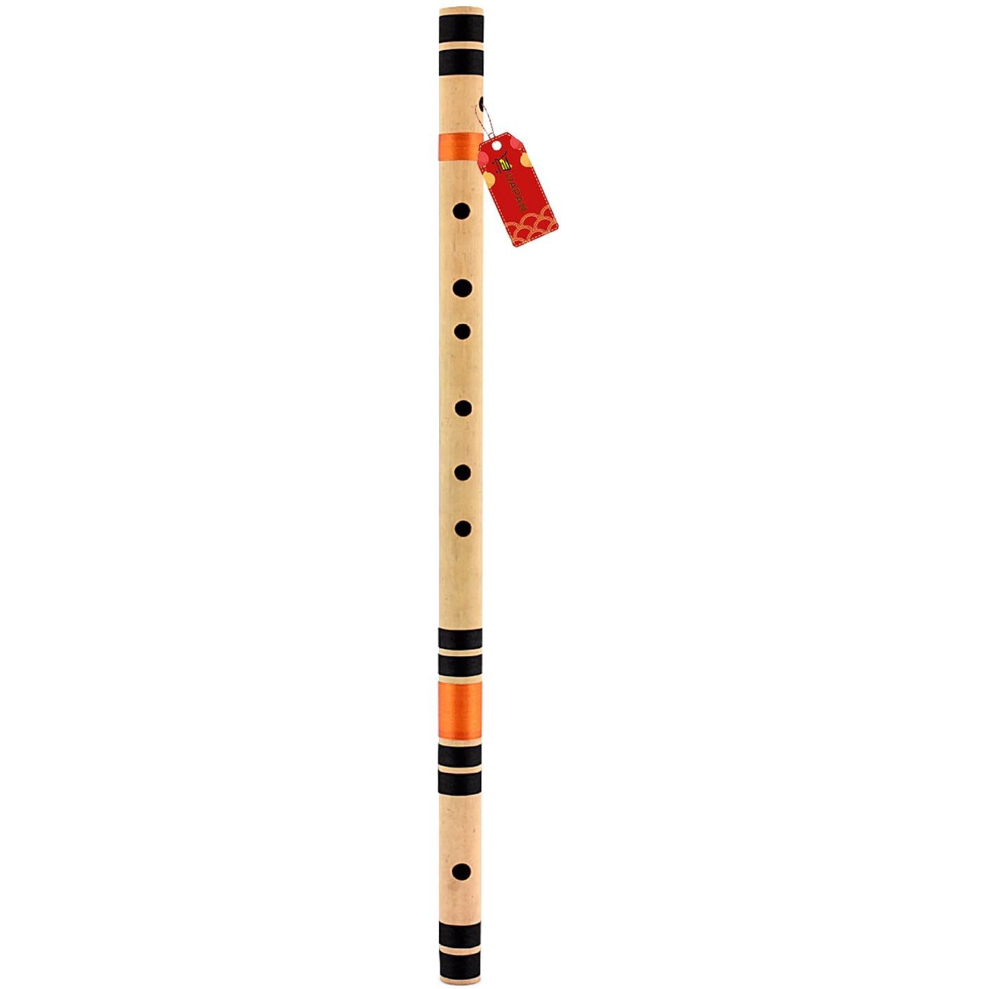 Uapan G Scale Sharp Medium Assam Bamboo Flute Musical Instrument Size 26 Inch Bansuri Right Handed