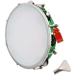 Uapan Dafli Musical Instrument I Dafli/Tambourine I 7Inch Hand Percussion Musical Instrument I Green Color I Small Tambourine