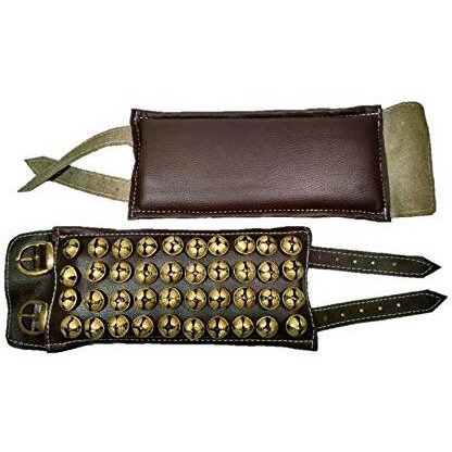 Uapan Ghungroo 4 Line (40 + 4Brown Leather Pad Brown Leather Pad Ghungroo (4Line, Pair)