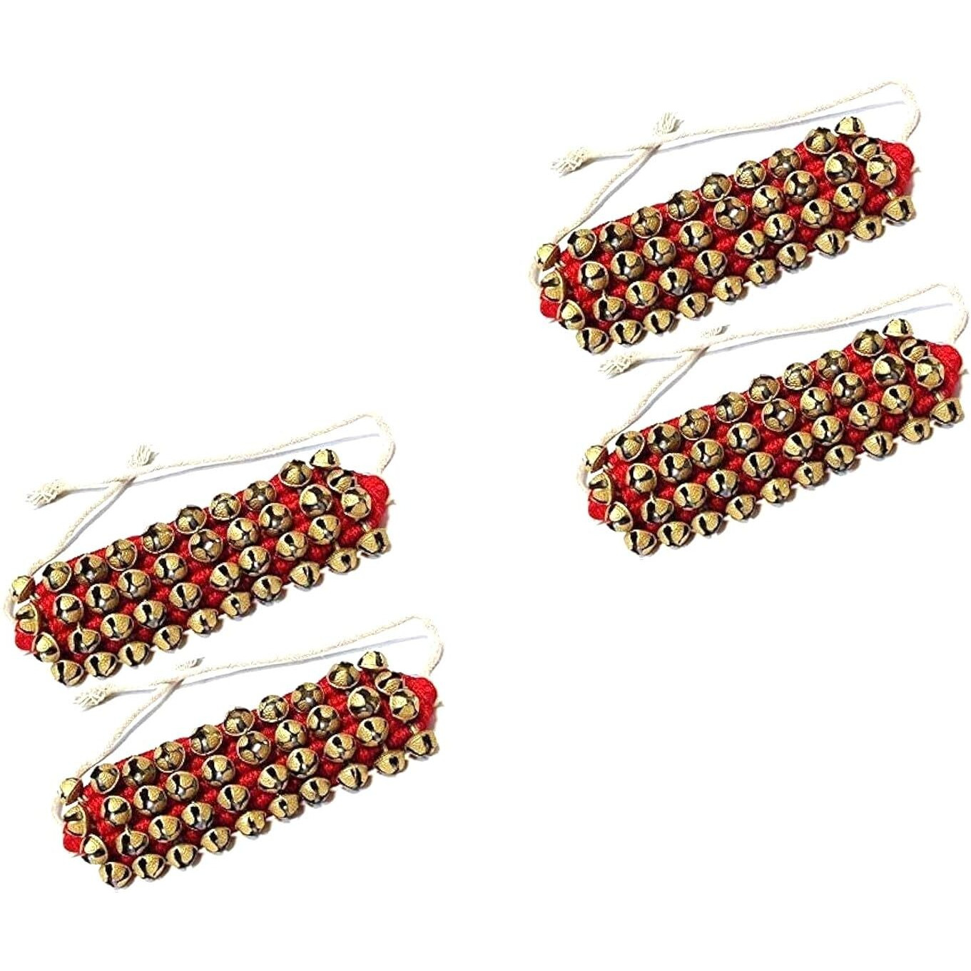 Uapan Metalcraft Ghungroo Red Pad 4 Line, Red Pad Ghungroo 4 Line(Pack Of 2 Pair)