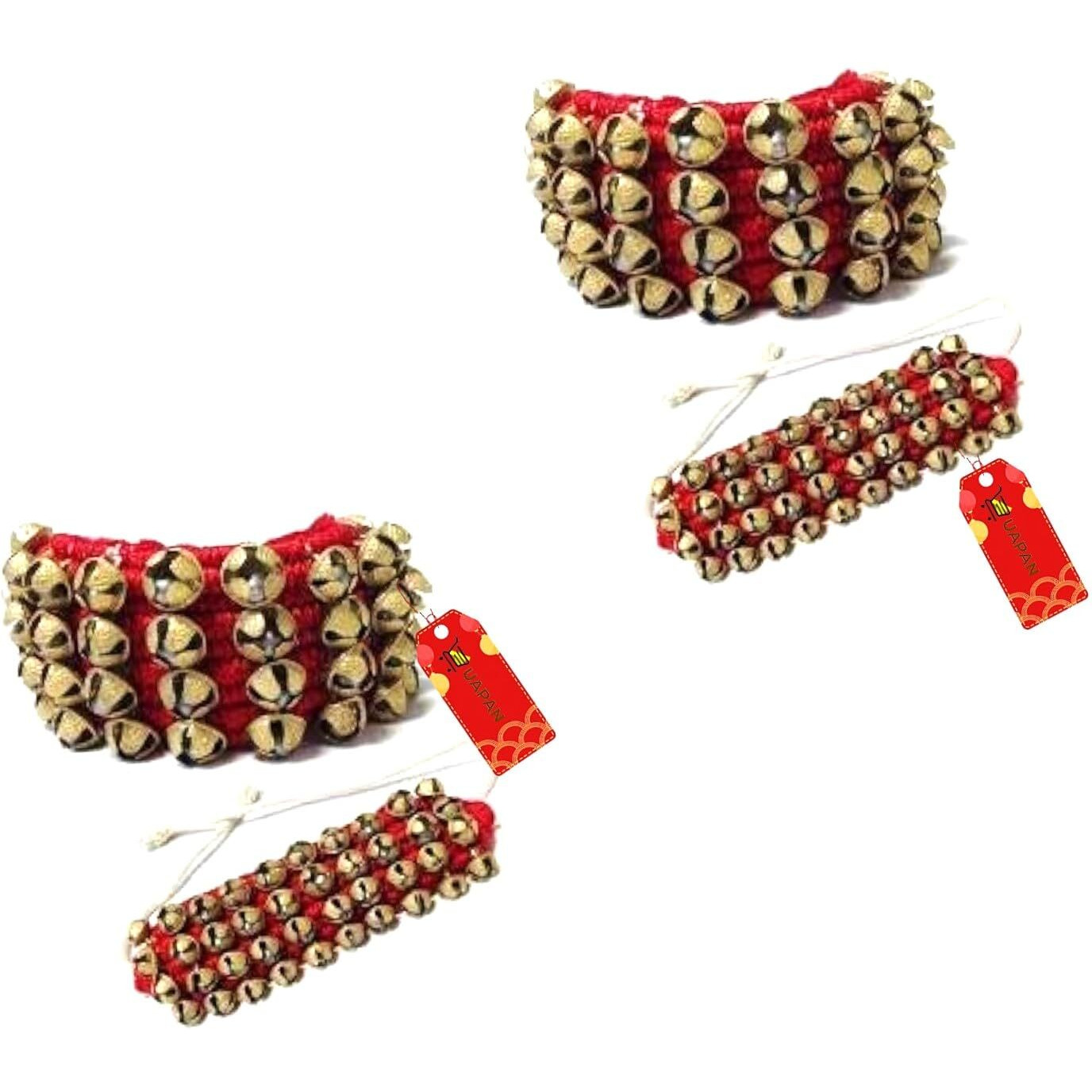 Uapan Metalcraft Ghungroo Red Pad 4 Line, Red Pad Ghungroo 4 Line(Pack Of 2 Pair)