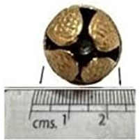 Uapan Brass Big Ghungroo White Cotton String Bells For Professional Dancers (Pair, 75+75_2.5 Cm)