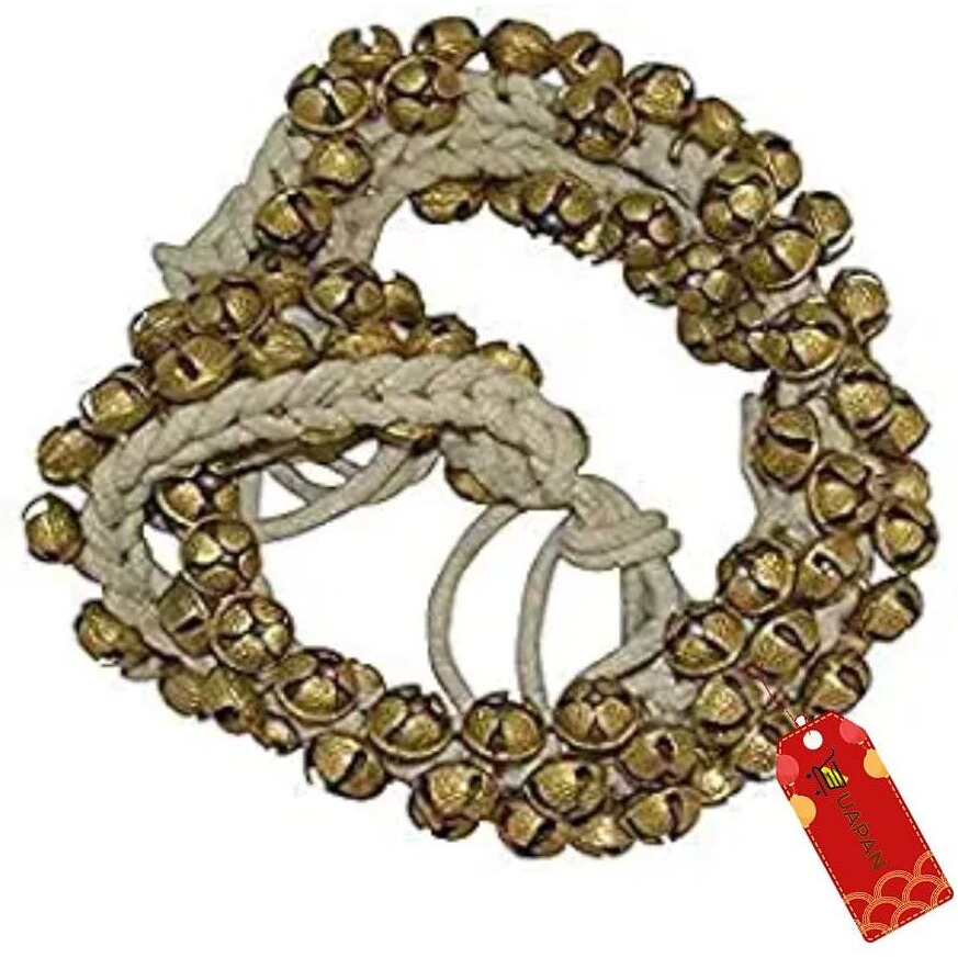 Uapan Ghungroo 100+100 White Cotton String (16 No)  Authentic Sound And Comfort For Classical Dance