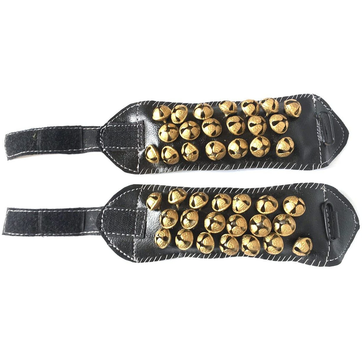 Uapan Metalcraft Leather Ghungroo Pair (3 Line_20 Ghungroo, Pair)