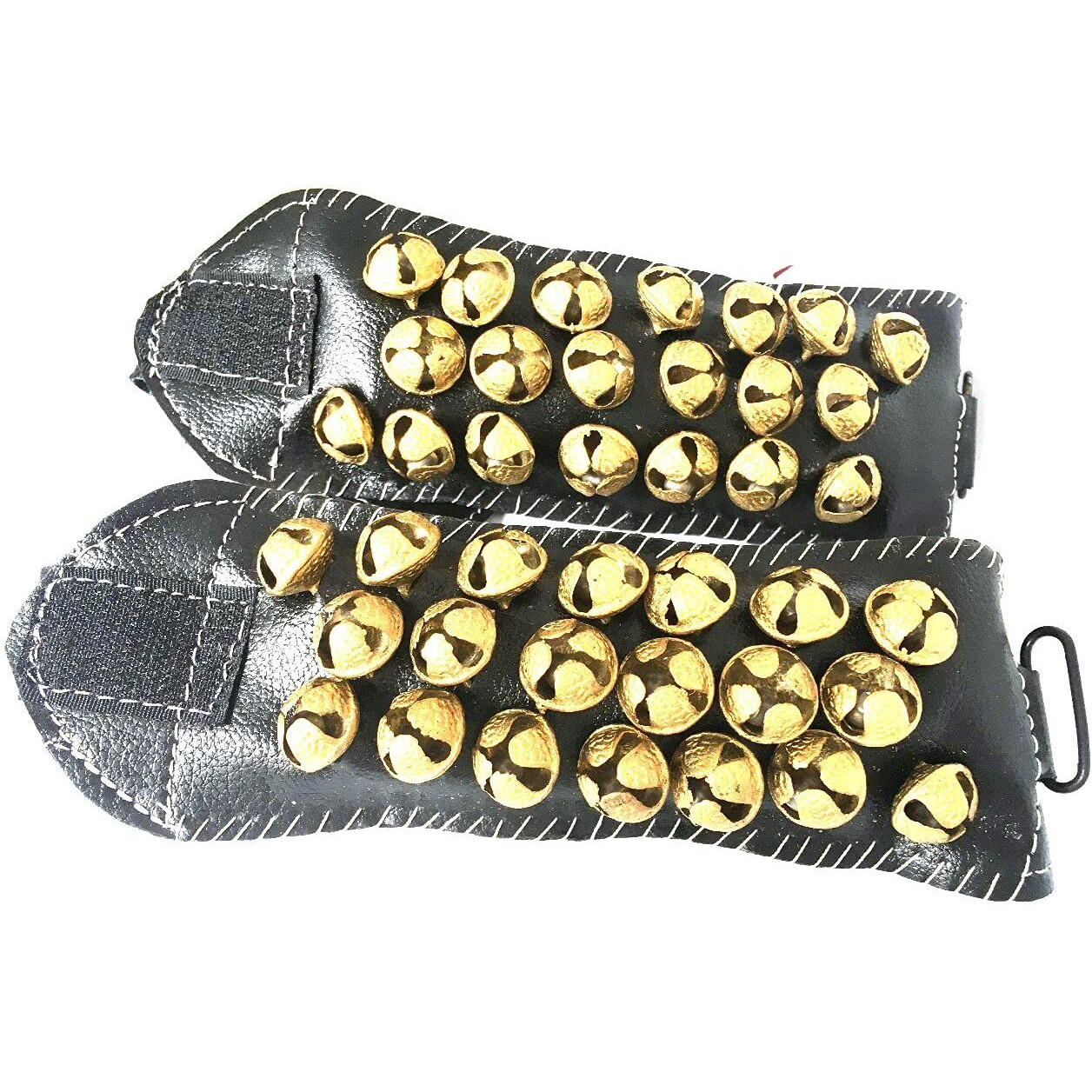 Uapan Metalcraft Leather Ghungroo Pair (3 Line_20 Ghungroo, Pair)