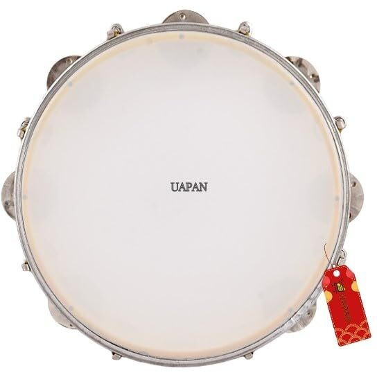 Uapan Dafli Musical Instrument Dafli/Tambourine 7Inch Hand Percussion Musical Instrument (Yellow Color Small Tambourine)