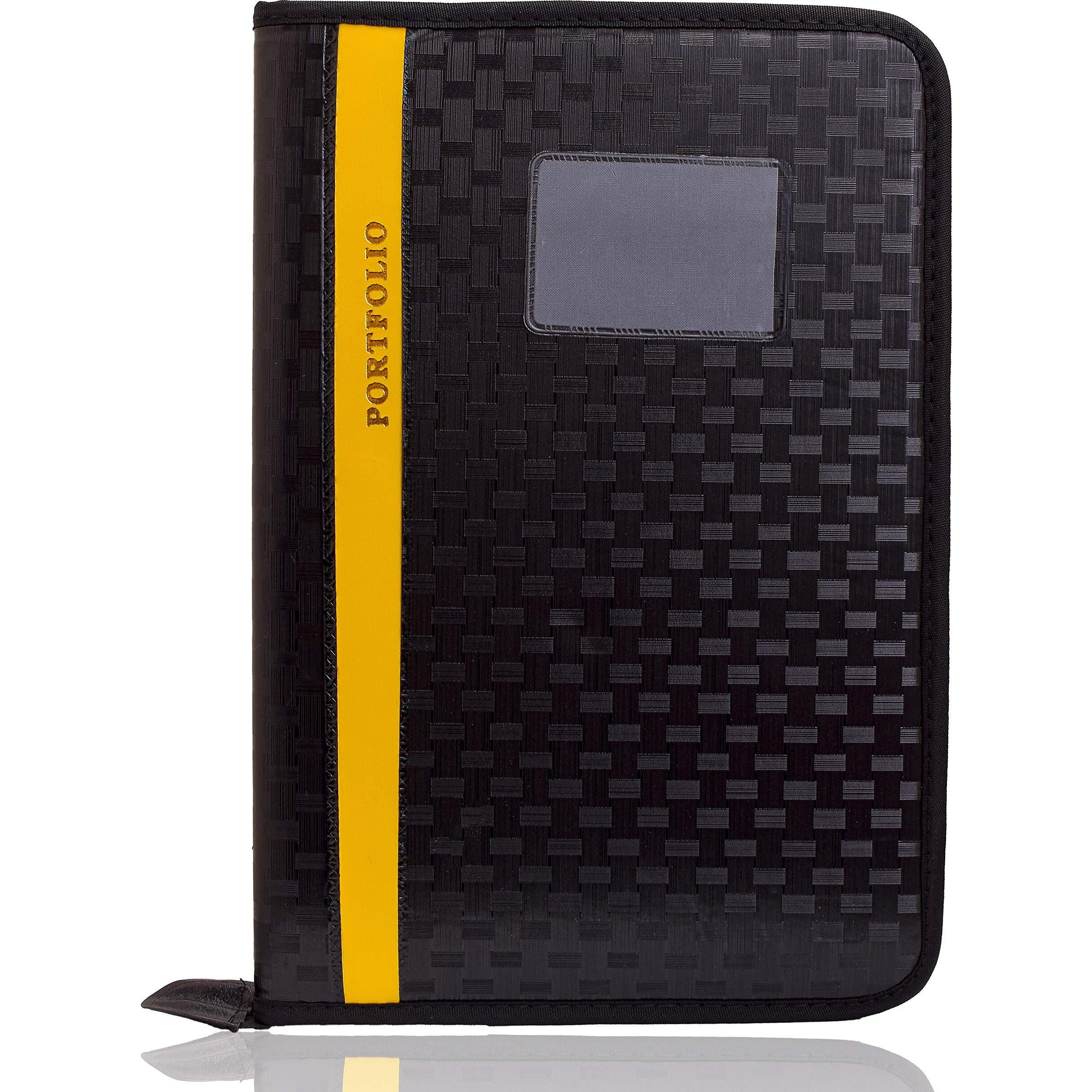 Ofixo File Folder Leatherette Material Professional File Folders For Certificates, Documents Holder, Card Holder, Cheque Book Holder With 20 Leafs (Size-B4, File Folder (Multi - Color Line)