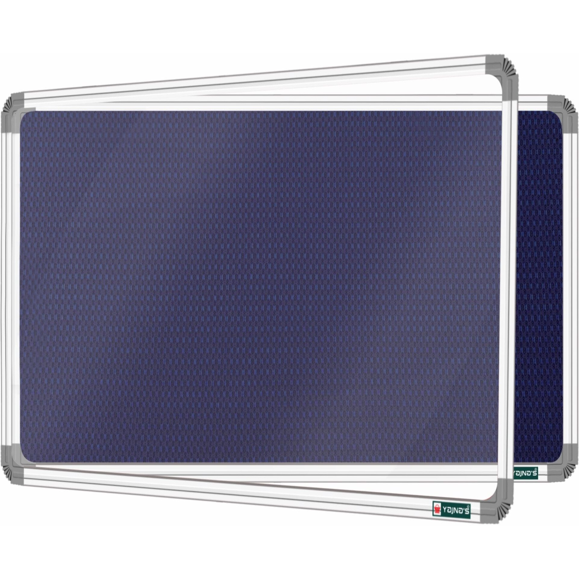 Yajnas Notice Board 1.5X2 Feet With Acrylic Door/Cover, Bulletin Board, Noticeboard For Study Room, Office, School & College - Lockable, Pin-Up Display Board, Soft Board (Blue)