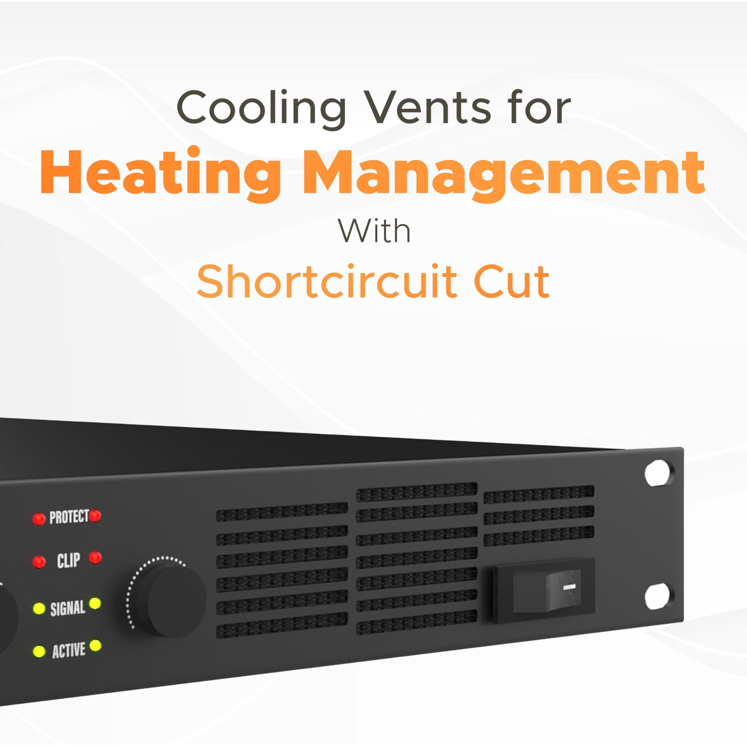 Digimore 2000W Class-D Amplifier | 4 Channel Amplifier | 500W X 4 Channel At 4Ohms | 350W X 4 Channel At 8 Ohms | Class-D | Protect & Clip | Live Events, Shows, Dj (D-20A)